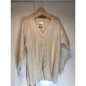 Fashion International cream balloon sleeve wool/angora Sweater softgirl XXL US12